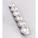 Necklace - Pendant -925 Sterling Silver w/ CZ - 6 Hearts - PT-PPT8753CL Necklace - Pendant -925 Sterling Silver w/ CZ - 6 Hearts - PT-PPT8753CL